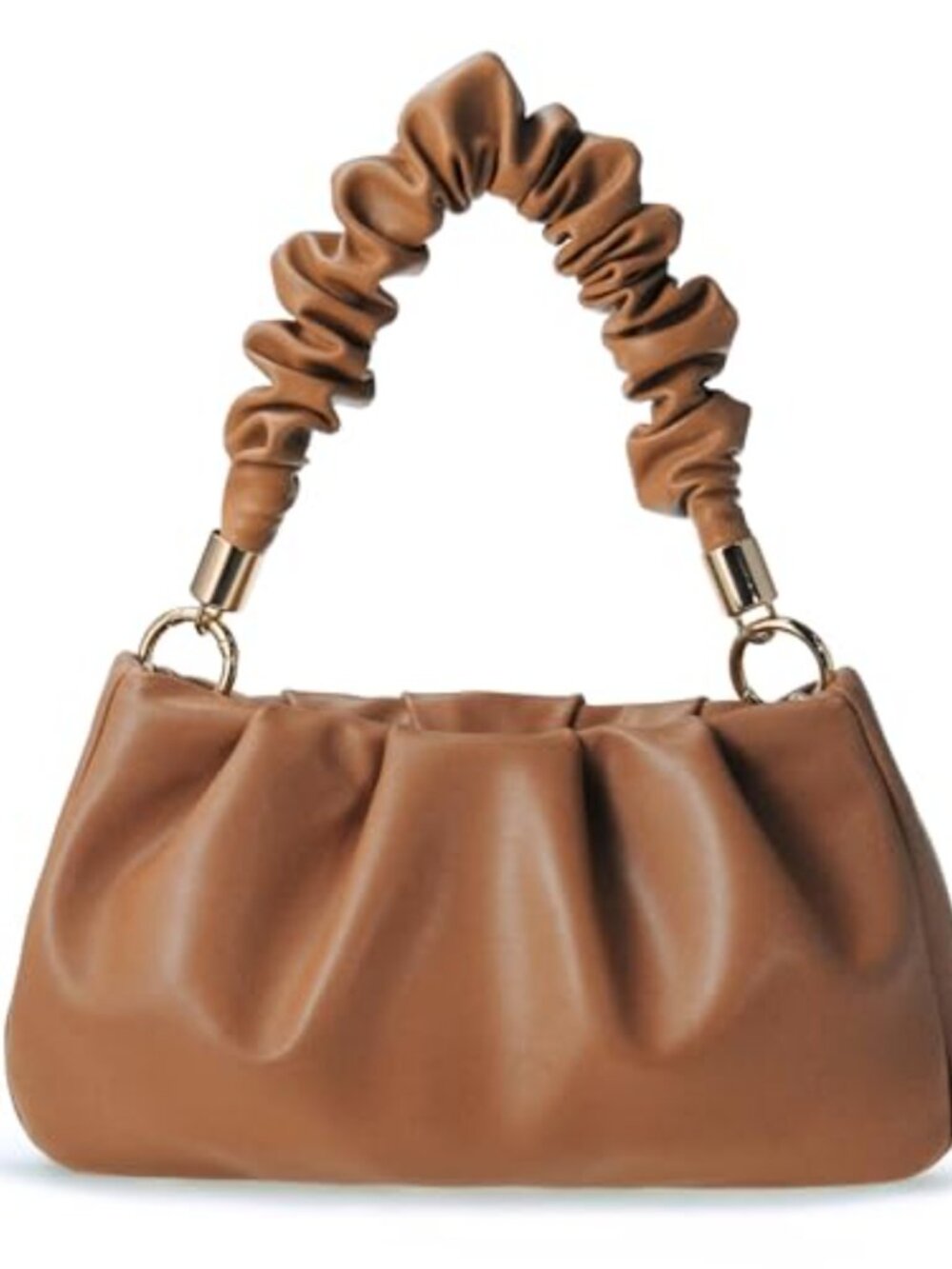 Soft Vegan Leather Cloud Pouch Hobo Shoulder Bag Chain Crossbody Clutch